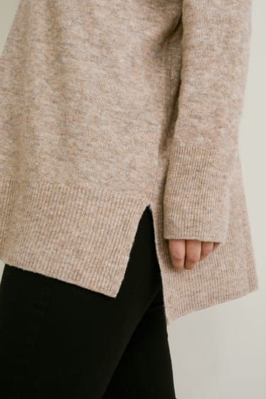 Dames - Trui - beige-mix