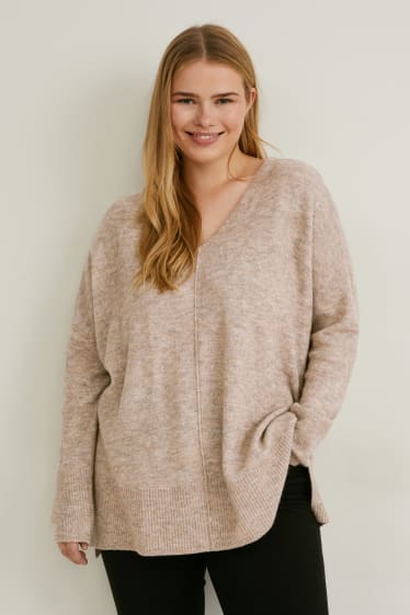 Dames - Trui - beige-mix