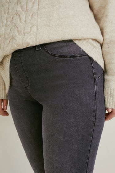 Femmes - Jegging jean - mid-waist - skinny fit - effet push-up - jean gris foncé
