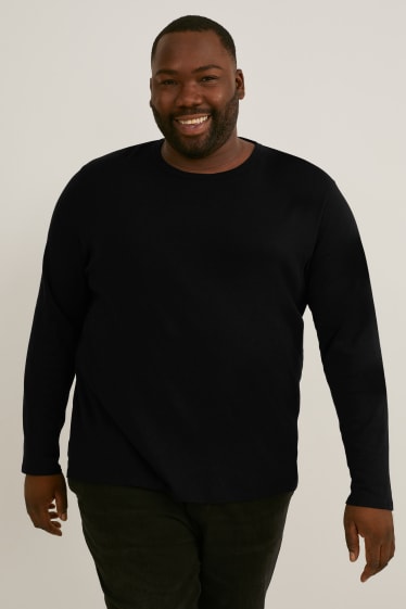 Men - Long sleeve top - black