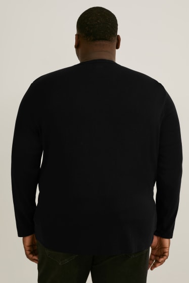 Men - Long sleeve top - black