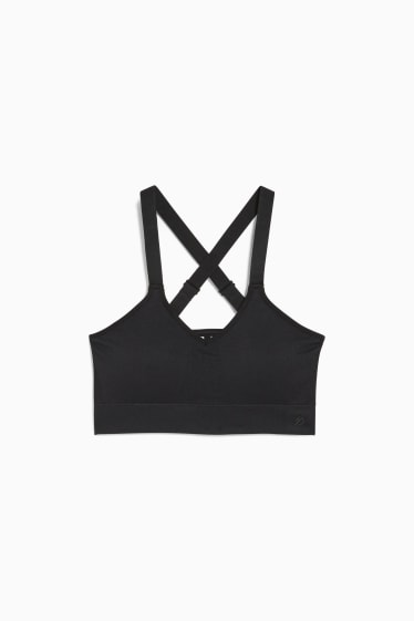 Women - Sports bra - padded - yoga - 4 Way Stretch  - black