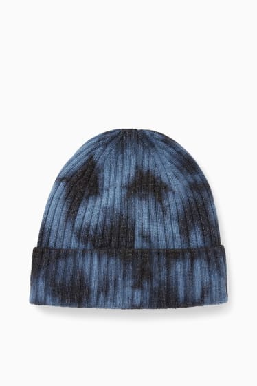 Children - Knitted hat - blue / dark blue