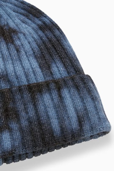 Children - Knitted hat - blue / dark blue
