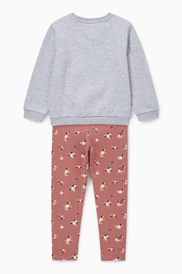 Bambini - Set - felpa e leggings termici - 2 pezzi - grigio chiaro melange