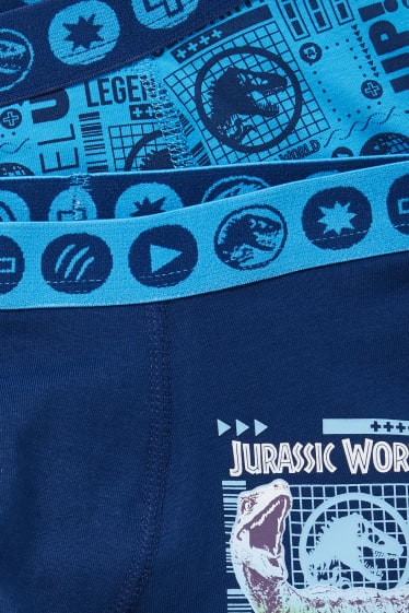 Kinderen - Set van 2 - Jurassic World - boxershorts - lichtblauw