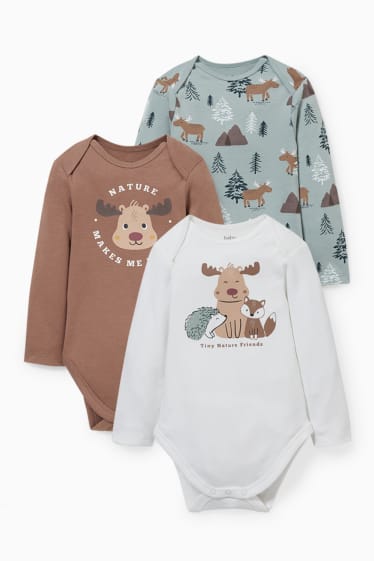 Bébés garçons - Lot de 3 - body pour bébé - blanc
