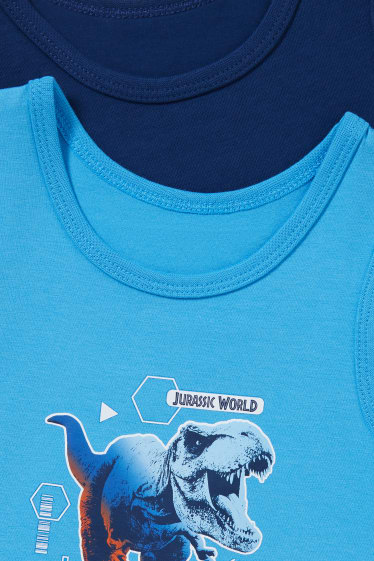 Bambini - Confezione da 2 - Jurassic World - canotta - blu / azzurro