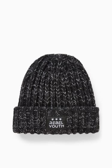 Men - CLOCKHOUSE - knitted hat - black