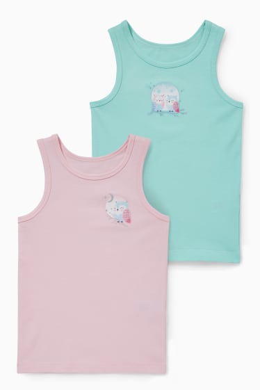 Niños - Pack de 2 - camisetas interiores - rosa