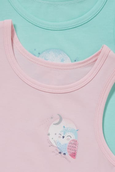 Enfants - Lot de 2 - maillots de corps - rose