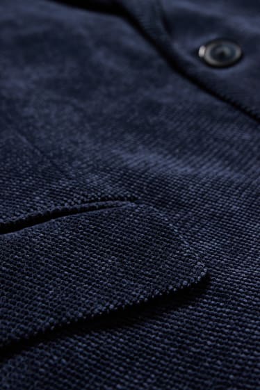 Uomo - Giacca - regular fit - in materiale tramato - blu scuro