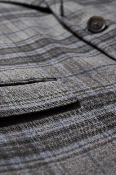 Hommes - Veste de costume - slim fit - LYCRA® - à carreaux - gris