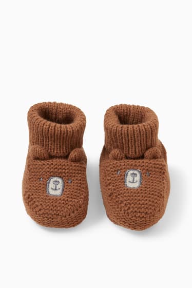 Bébés garçons - Chaussons en maille pour bébé - havane