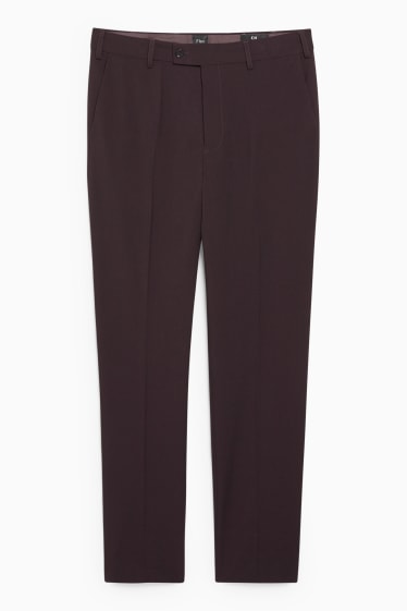 Pánské - Oblekové kalhoty - regular fit - Flex - LYCRA®  - bordeaux