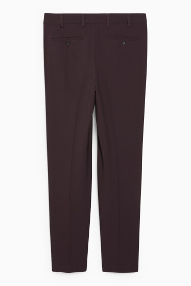 Pánské - Oblekové kalhoty - regular fit - Flex - LYCRA®  - bordeaux