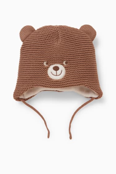 Baby: meisjes - Gebreide babymuts - havanna