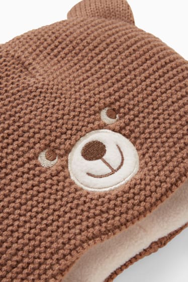 Baby: meisjes - Gebreide babymuts - havanna
