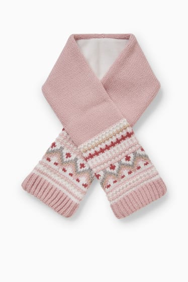 Bebeluși - Fular tricotat bebeluși - roz