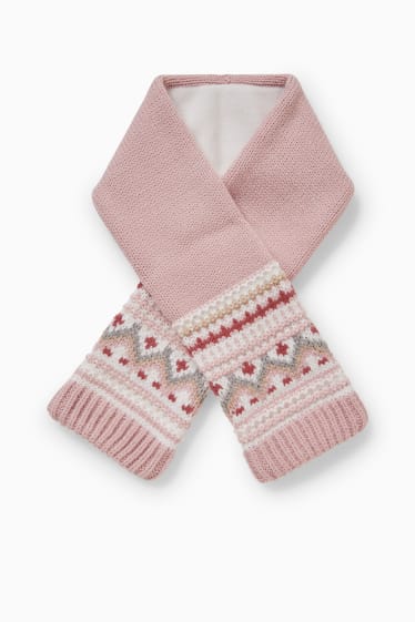 Baby: meisjes - Gebreide babysjaal - roze