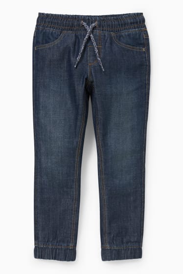 Enfants - Slim jean - jean doublé - jean bleu foncé