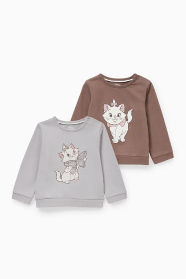 Babys - Multipack 2er - Aristocats - Baby-Sweatshirt - grau / braun