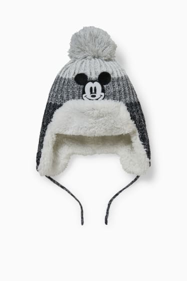 Bébés garçons - Mickey Mouse - bonnet de maille pour bébé - gris clair chiné