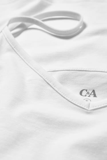 Dames - Set van 2 - basic-topje - wit