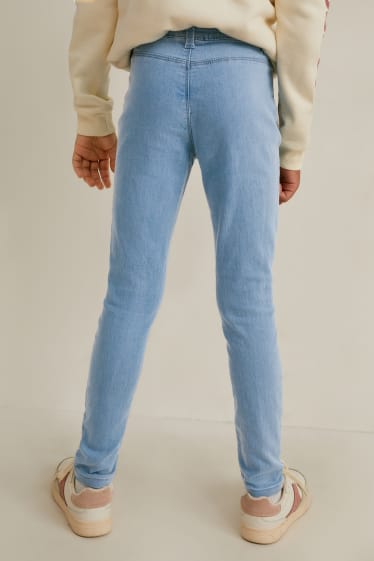 Kinderen - Set van 2 - jegging jeans - jeansblauw