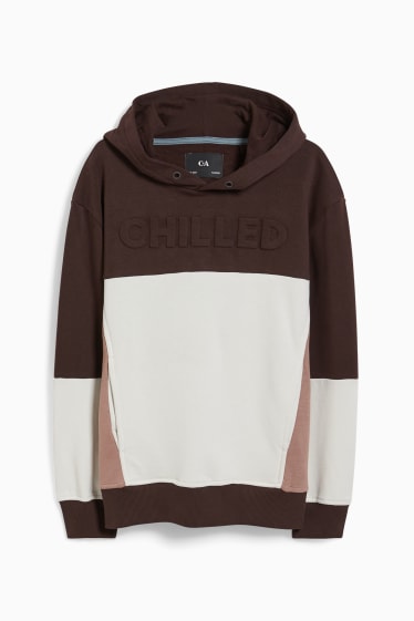 Kinderen: jongens - Hoodie - bruin / crème wit