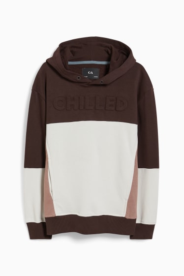 Kinder - Hoodie - braun / cremeweiß