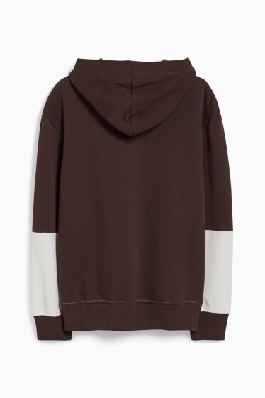 Kinderen: jongens - Hoodie - bruin / crème wit
