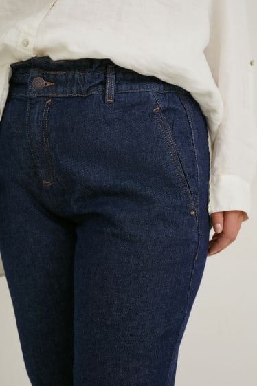 Damen - Tapered Jeans - High Waist - LYCRA® - jeansblau