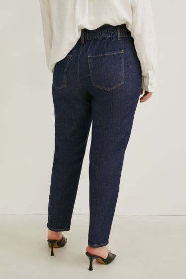 Women - Tapered jeans - high waist - LYCRA® - blue denim