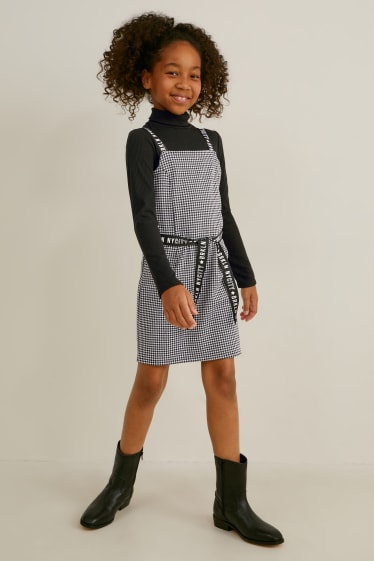Nena - Conjunt - vestit i samarreta de coll alt - 2 peces - negre/blanc