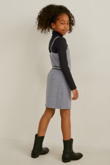 Nena - Conjunt - vestit i samarreta de coll alt - 2 peces - negre/blanc