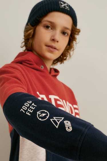 Kinderen: jongens - Hoodie - donkerrood