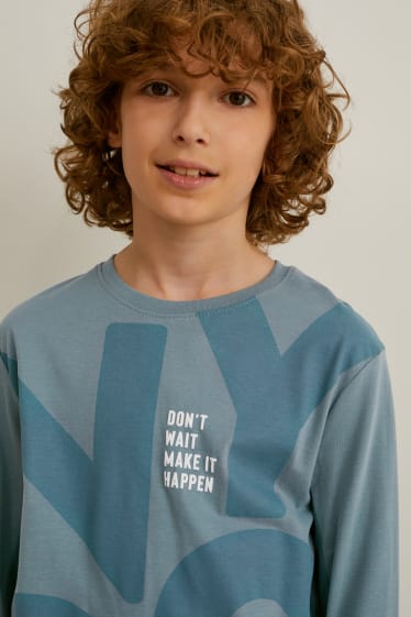 Niños - Camiseta de manga larga - turquesa