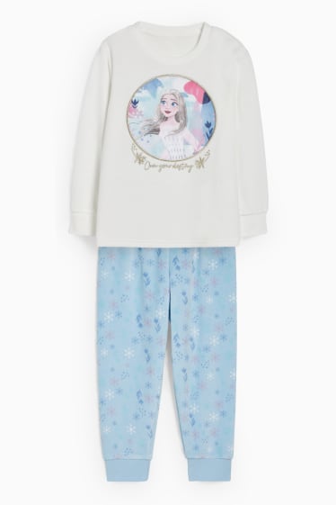 Enfants filles - La Reine des Neiges - pyjama - 2 pièces - bleu / blanc