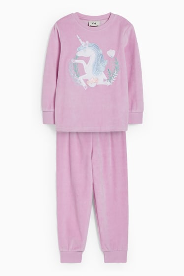 Kinder - Einhorn - Pyjama - 2 teilig - hellviolett