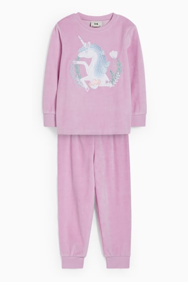 Copii - Unicorn - pijama - 2 piese - violet deschis