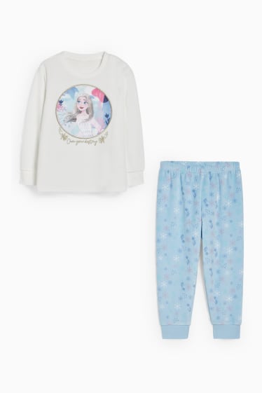 Enfants filles - La Reine des Neiges - pyjama - 2 pièces - bleu / blanc