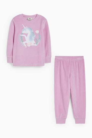 Copii - Unicorn - pijama - 2 piese - violet deschis
