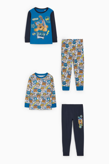 Bambini - Confezione da 2 - Paw Patrol - pigiama - 4 pezzi - blu