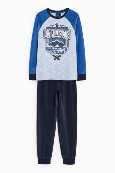 Kinder - Pyjama - 2 teilig - dunkelblau