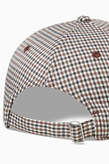 Teens & young adults - Cap - check - brown / cremewhite