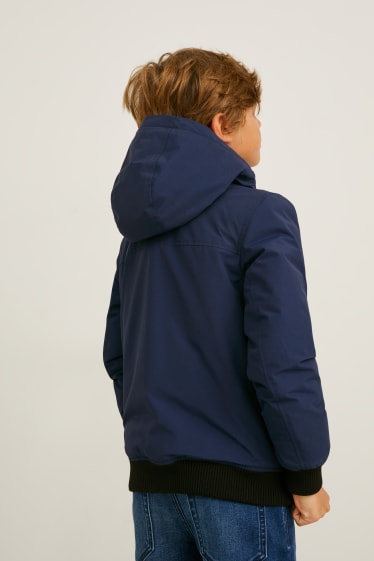 Niños: niños - Chaqueta con capucha - azul oscuro