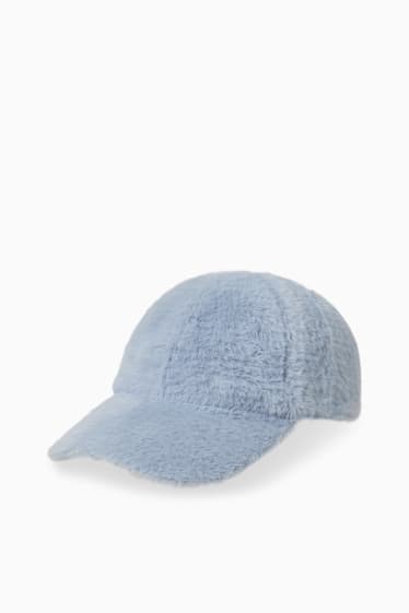 Adolescenți și tineri - CLOCKHOUSE - șapcă din blană artificială - albastru deschis