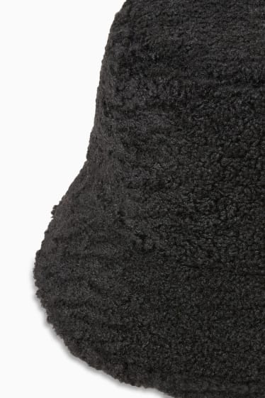 Teens & young adults - CLOCKHOUSE - teddy fur hat - black