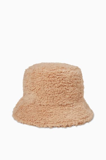 Tieners & jongvolwassenen - CLOCKHOUSE - hoed van teddybont - bruin